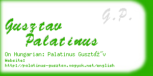 gusztav palatinus business card